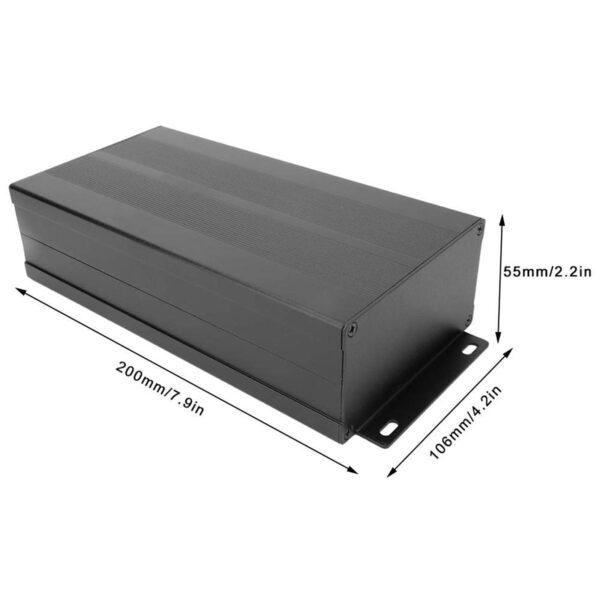 Efficient Aluminum Cooling Housing Electronic Enclosure DIY Board Compact and Easy to Use (105x55x200mm) Electronic Components Safeguarding - Image 3