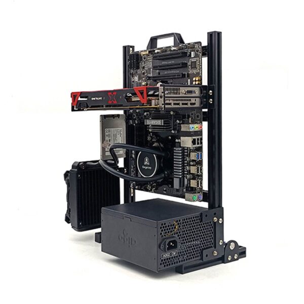 HIMNA PETTR PC Computer Case 1GPU, ATX/M-ATX/ITX Open Chassis, Open Aluminum Frame Chassis Rack with Good Heat Dissipation 11 * 17in - Image 6