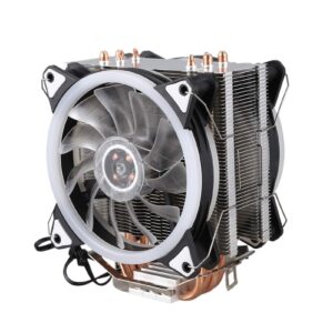 Xiaochen DIY Radiator Assembly CPU Radiator 4 Pure Copper 12cm Heat Pipe Cooling Tower Cooling System Two 12cm CPU Cooling Fan CPU Radiator