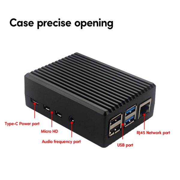 Aluminum Alloy Case Enclosure For 4 4B Model Passive Cooling Metal Shell- Box Heat Dissipation For 4B - Image 7