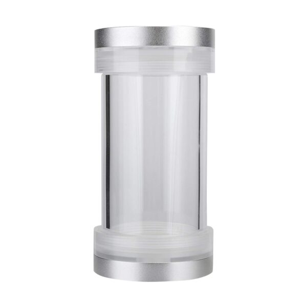 Heayzoki Water Cooled Cylinder Water Cooling, Reservoir G1/4 Threaded Cylindrical Cooler for Computer Water Cooled, Cooling Accessory PMMA Water for Heat Dissipation(Silver) - Image 5
