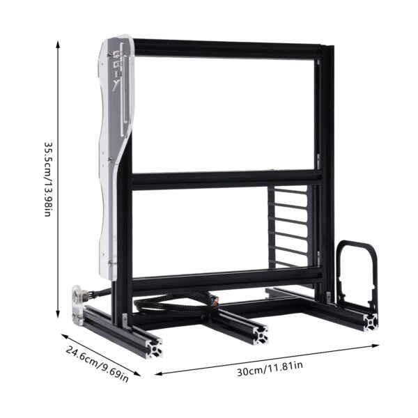 DIY Computer Motherboard Case Rack, Bare Metal PC Frame Vertical Test Bench Computer Case, Self-Assembly Open Air Water Cooling Fan Chassic Rack, Fits ITX M-ATX ATX Motherboard Open Chassis (Black) - Image 8