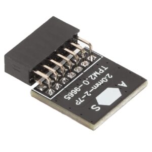 Focket TPM2.0 Encryption Security Module, TPM 2.0 Module 2x7P 14 Pin 2mm Space Stable Performance TPM 2.0 Module for Win System PC Higher Than DDR3 Memory Module Encryption