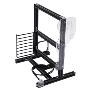 DIY Computer Motherboard Case Rack, Bare Metal PC Frame Vertical Test Bench Computer Case, Self-Assembly Open Air Water Cooling Fan Chassic Rack, Fits ITX M-ATX ATX Motherboard Open Chassis (Black)