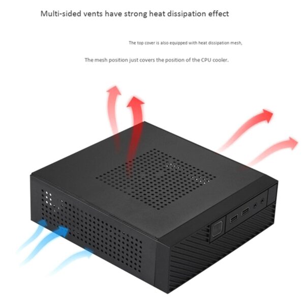 YS0911 M06 Desktop Case Mini-ITX PC Chassis Versatile and Efficient Industrial Control Case Hanging Bracket Foot Stand Computer Case - Image 9