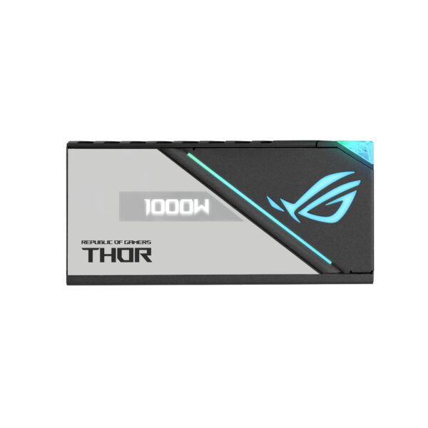 ASUS ROG Thor 1000W Platinum II Fully Modular Power Supply (1000 Watt, 80+ Platinum, Lambda A++ Certified, ROG Heatsinks, 135mm PWM Fan, 0dB Mode, OLED Panel, Sleeved Cables, Aura Sync) (Renewed) - Image 9