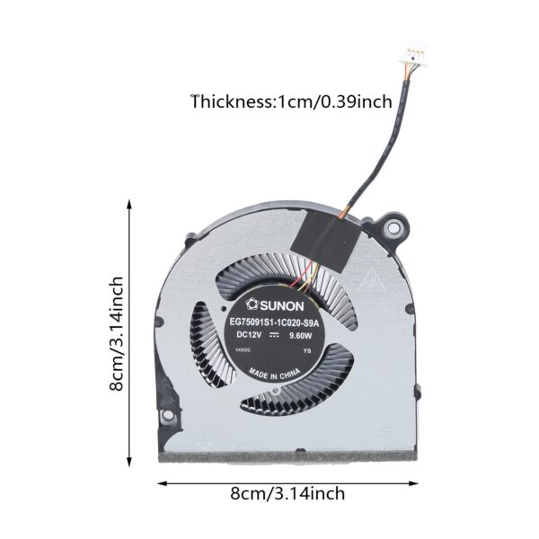 QMQJIA CPU GPU Fan Laptops Cooling Fan DC12V 4Pin 4wires Coolers Fan for V 15 ANV15-51 N23Q22 Laptops Part - Image 3