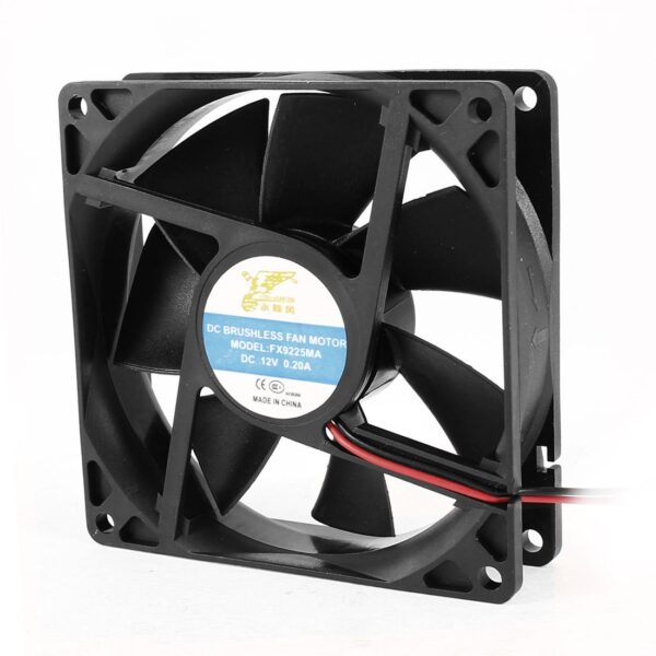 Qtqgoitem DC 12V 0.20A 2 Terminals PC CPU Cooler Cooling Fan Black 92mmx92mm (Model: 5f2 7ab fef 0e0 ec6)