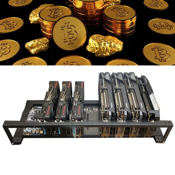 Kkonetoy USA 8 GPU Aluminium Mining Rig Open Air Computer Frame Case Crypto Coin ETH BTC Ethereum (8 GPU) - Image 5