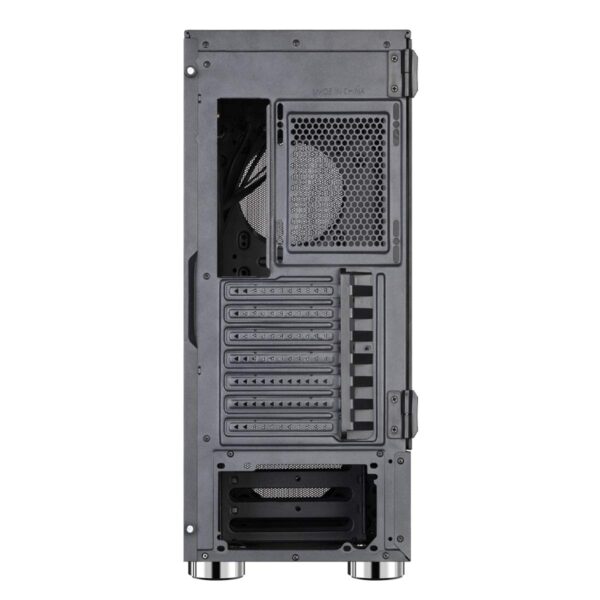 ESGAMING E-ATX Mid Tower Gaming Case with USB 3.0 Port and 4 ×120mm RGB Fan Pre-Installed, High Airflow Computer Case with Polygonal Mesh Front Panel, Crystalline Tempered Glass and Lighting System - Image 7