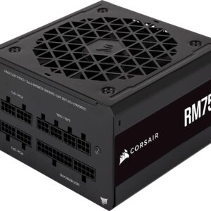Corsair RM750e (2023) Fully Modular Low-Noise Power Supply - ATX 3.0 & PCIe 5.0 Compliant - 105°C-Rated Capacitors - 80 Plus Gold Efficiency - Modern Standby Support - Black (Renewed)