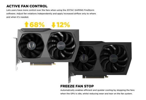 ZOTAC Gaming GeForce RTX 3070 Twin Edge OC 8GB GDDR6 256-bit 14 Gbps PCIE 4.0 Gaming Graphics Card, IceStorm 2.0 Advanced Cooling, White LED Logo Lighting, ZT-A30700H-10P (Renewed) - Image 4