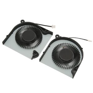 CPU GPU Cooling Fan, Laptop CPU GPU Cooling Fan, ABS Aluminum Alloy 4Pin Easy Installation GPU Cooling Fan for 5 AN515 43 AN515 54 (CPU+GPU)