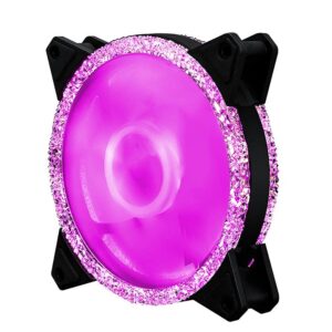 URBWangBM Pro PC Case Fan RGB 120mm Aura SYNC 5V/3pin Quiet CPU Cooler Sets Fan 6 Pin CPU Radiator Adjust Fan Color & Speed (Color : C) (E)