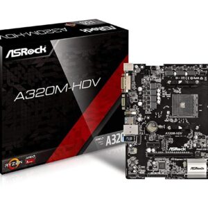 ASRock A320M-HDV Motherboard (Renewed)