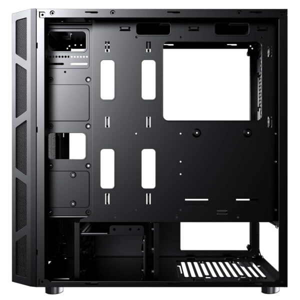 GameMax Kage ARGB PC Gaming Case, Mid-Tower, ATX, ARGB Hub Included, Mobo Sync, Full Tempered Glass Side Panel Included, Water-Cooling Ready | Black - Image 5