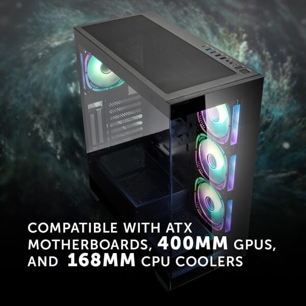 Kolink Unity Peak ARGB Midi Tower Showcase - Black - Image 5