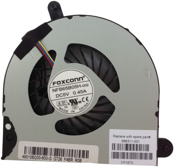 wangpeng Laptop CPU Cooling Fan Cooler for HP Probook 6570B 6560B 6565B HP Elitebook 8560 8560B 8560p 8570p Series 641183-001 686311-001