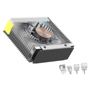 GRABLOOM ARGB Aluminum Alloy M.2 SSD Cooling Heat Sink M.2 NVMe 2280 Hard Disk Sync ARGB Heat Coolers Radiator Cooling Fan AGHP Heat Heatsink