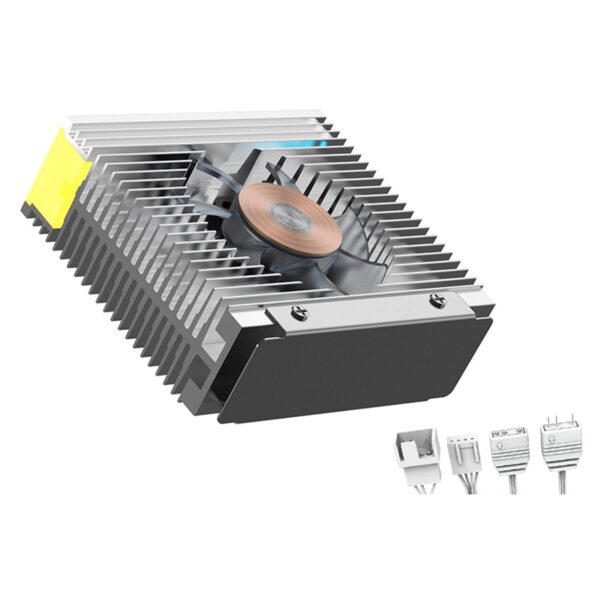 GRABLOOM ARGB Aluminum Alloy M.2 SSD Cooling Heat Sink M.2 NVMe 2280 Hard Disk Sync ARGB Heat Coolers Radiator Cooling Fan AGHP Heat Heatsink