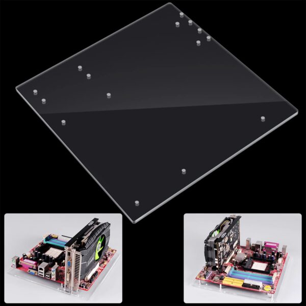 Computer Case Open Frame, Transparent Motherboard Acrylic Frame, Overlock Computer Case DIY Base Stand for M ATX - Image 5