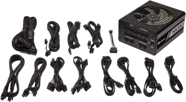 CORSAIR HX Series, HX850, 850 Watt, 80+ Platinum Certified, Fully Modular Power Supply-Black (Renewed) - Image 7