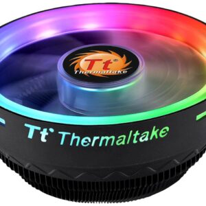 Thermaltake UX100 5V Motherboard ARGB Sync 16.8 Million Colors 15 Addressable LED Intel/AM5/AMD Universal Socket (LGA 1200) Hydraulic Bearing 65W CPU Cooler CL-P064-AL12SW-A