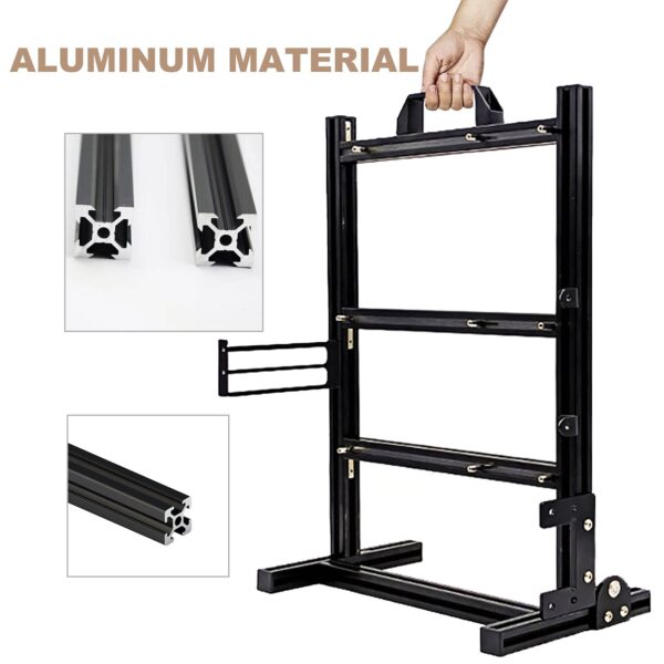 HIMNA PETTR PC Computer Case 1GPU, ATX/M-ATX/ITX Open Chassis, Open Aluminum Frame Chassis Rack with Good Heat Dissipation 11 * 17in - Image 4