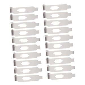 SaditY 20 PCS Chassis Computer Chassis Block Baffle Half Height Slot Cover Computer Computer Case Blank Deflector Mini Steel PCI L Blank Bracket Graphics Card Chassis Bits Block 2u