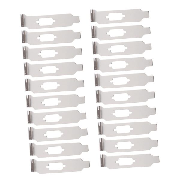 SaditY 20 PCS Chassis Computer Chassis Block Baffle Half Height Slot Cover Computer Computer Case Blank Deflector Mini Steel PCI L Blank Bracket Graphics Card Chassis Bits Block 2u
