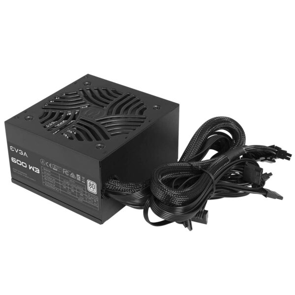 EVGA 600 W3, 80+ White 600W, 3 Year Warranty, Power Supply, 100-W3-0600-K1 (Renewed) - Image 4