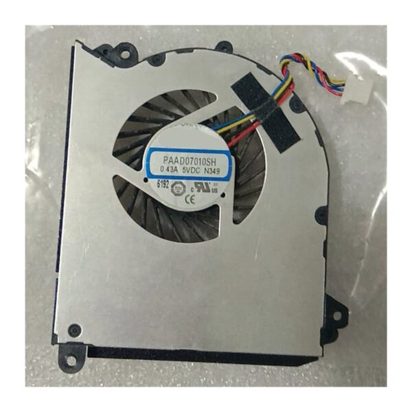 YALLS New CPU Fan Cooling for PAAD07010SH 0.43A 5VDC N349 4PIN Compatible for MSI GS32 MS-13F2 Radiation DC5V 4wire