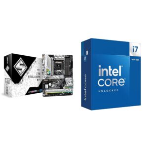 ASRock MB ASROCK | Z790 Steel Legend WiFi & Intel® Core™ i7-14700K New Gaming Desktop Processor 20 cores (8 P-cores + 12 E-cores) with Integrated Graphics - Unlocked