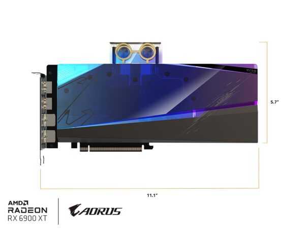 GIGABYTE AORUS Radeon RX 6900 XT Xtreme WATERFORCE WB 16G Graphics Card, WATERFORCE Water Block Cooling System, 16GB 256-bit GDDR6, GV-R69XTAORUSX WB-16GD Video Card (Renewed) - Image 9