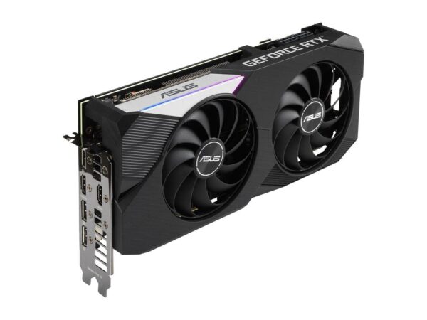ASUS Dual NVIDIA GeForce RTX 3070 V2 OC Edition Gaming Graphics Card (PCIe 4.0, 8GB GDDR6, LHR, HDMI 2.1, DisplayPort 1.4a, Axial-tech Fan Design, Dual BIOS, Protective Backplate) with hub (Renewed) - Image 3
