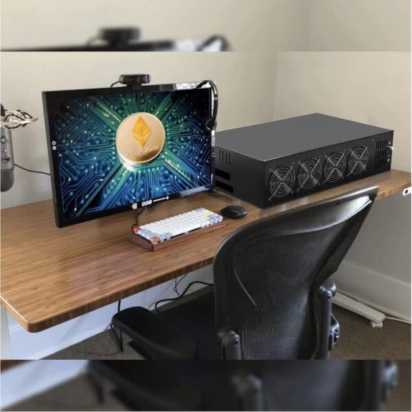 JWWYJ Ethereum Mining Rig System, Complete Crypto Miner with Windows10，Including 8gpu Mining Motherboard、2000w Power Supply、CPU、Ssd、Ram、PSU Computer Case Mining Machine（Without Gpu - Image 7