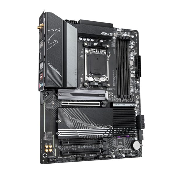 Gigabyte B650 AORUS ELITE AX V2 AMD AM5 Socket Motherboard, ATX, 4x DDR5 Slots, 3x M.2 Sockets, 1x USB-C Port, Fitted I/O Shield, 2.5GbE LAN, Wi-Fi 6E, 1x Display Port 1.4 / 1x HDMI Ports (Renewed) - Image 2