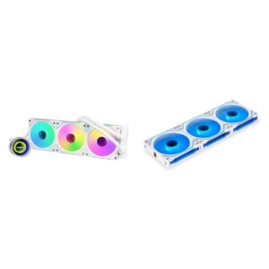 Lian Li GA2T36INW Galahad II Trinity 360 AIO CPU Liquid Cooler 360mm-ARGB & UNI Fan SL-Infinity 120 RGB Triple Pack White with controller-UF-SLIN120-3W
