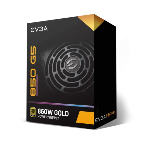 EVGA Supernova 850 G5, 80 Plus Gold 850W, Fully Modular, ECO Mode with Fdb Fan, 10 Year Warranty, Compact 150mm Size, Power Supply 220-G5-0850-X1 (Renewed) - Image 8