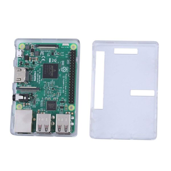 REES52 Raspberry Pi 3 Case, Raspberry Pi 3 Model B Case PC Protective Case with 2X Heatsinks for Raspberry Pi 3 Model B, Pi 2 Model B & Pi Model B+ (Clear) - Image 6