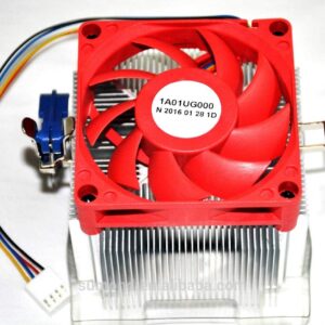 1A01UG000 AMD Wraith FM2+ / FM2 / FM1 / AM3+ / AM3 / AM2+ / AM2 / 1207/940 / 939/754 4-Pin Connector CPU Cooler with Aluminum Heatsink and Copper Core RED 70mm Fan for Desktop PC Computer