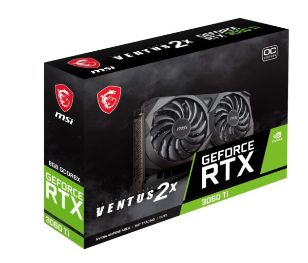 MSI Gaming GeForce RTX 3060 Ti LHR 8GB GDRR6X, 256-Bit, HDMI/DP, Nvlink, Torx Fan 3, Ampere Architecture OC Graphics Card (RTX 3060 TI Ventus 2X 8GD6X OC) (Renewed) - Image 7