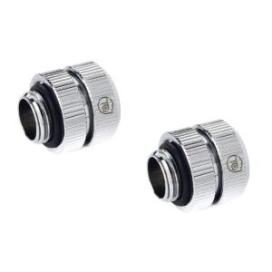 Bitspower Touchaqua G1 / 4 inch Female Adjustable Link Pipe 16-22mm (Glorius Silver) TA-GFALP1622-GS