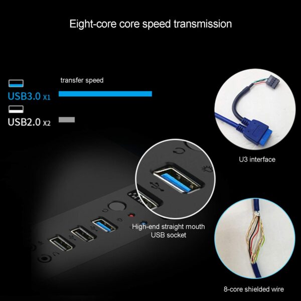 ZXCVBNAS PC Gaming Case - USB3.0 Port - SPCC Steel Side Panel Cable Management - Be Quiet Water-Cooling Ready - Integrated RGB Lighting - Black - Image 6