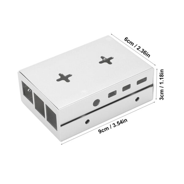 Protective Case, Secure Protection Good Match Enclosure Cover for 4B Silver - Image 7
