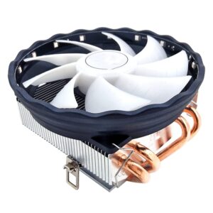 120mm CPU Cooler Radiator 4 3Pin PWM 130W PC Computer Cooling Fan (Color : Other) (White)