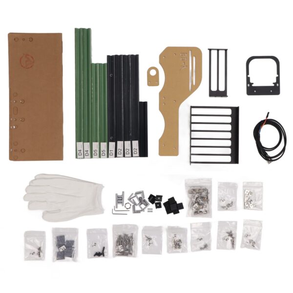 Eulbevoli Vertical Computer Case, Aluminum Strong Compatibility Open Computer Case Easy Disassembly Assembly for Home(Green Black) - Image 6