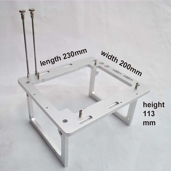 SKANKA Htpc Water Cooling Test Stand Open ATX Computer Frame - Aluminum Housing Bare Metal External Lock DIY Computer Stand Support Graphics Card - Image 6