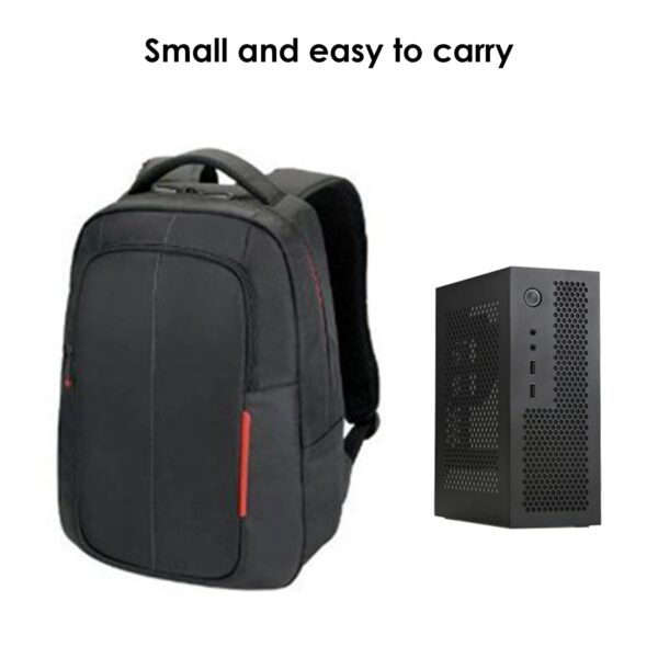 Soaying A09 HTPC Computer Case Mini ITX Gaming PC Chassis Desktop Chassis USB2.0 Computer Case Home Computer Case Black - Image 6