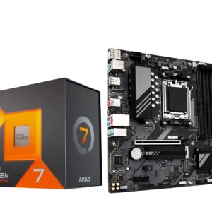Micro Center AMD Ryzen 7 7800X3D 8-Core16-Thread Desktop Processor with AMD 3D V-Cache Technology Combo with GIGABYTE B650M K AM5 DDR5 Micro ATX Motherboard
